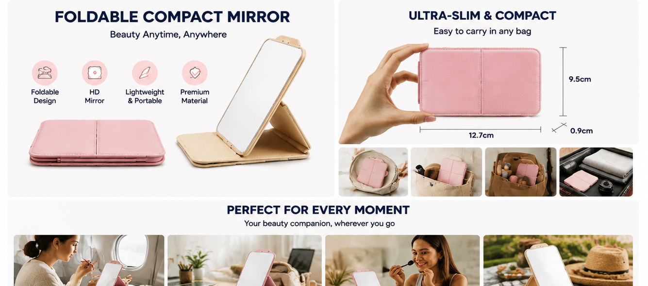 Foldable Compact Mirror