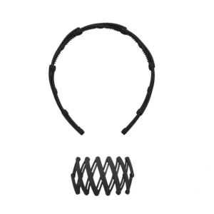 Retractable and foldable hair hoop for compact storage and travel