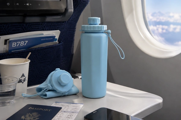travel must haves or long flights:long plane ride essentials .Collapsible Water Bottle