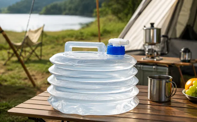 a foldable water bucket for outdoor and camping