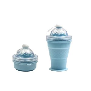 Foldable Ice Hockey Cup – 2-in-1 Silicone Ice Maker