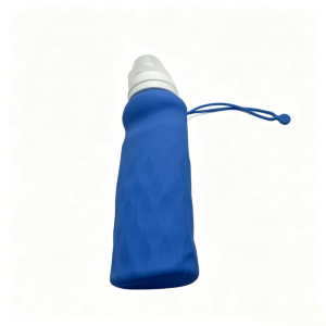 Silicone Outdoor Water Bottle – Food Grade Collapsible Soft Flask 600ml for Running, Cycling & Hiking