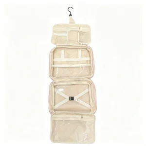 4-Fold Hanging Travel Toiletry Bag — Waterproof Makeup Organizer